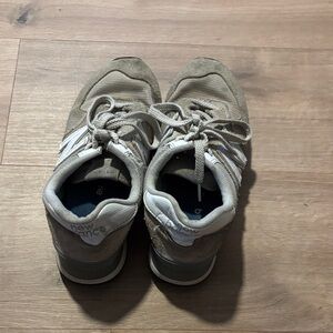 New Balance Beige and White Athletic Shoes